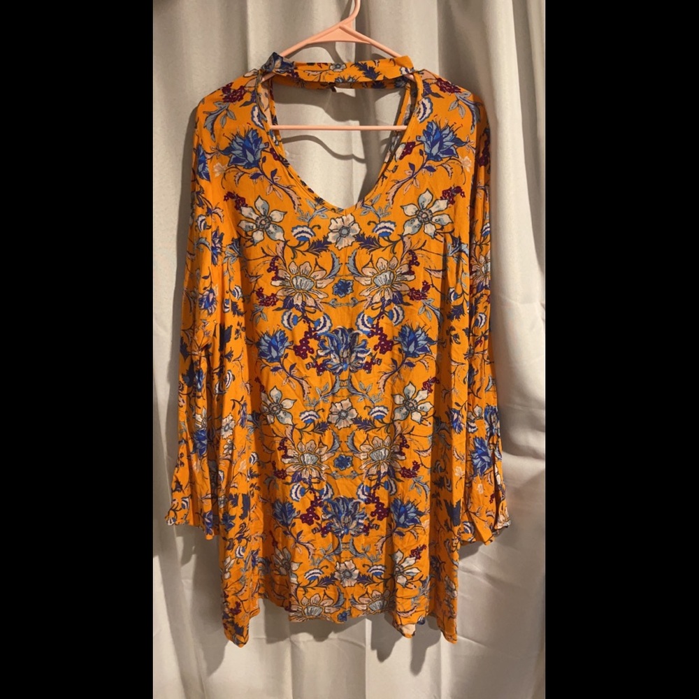 Yellow floral dress